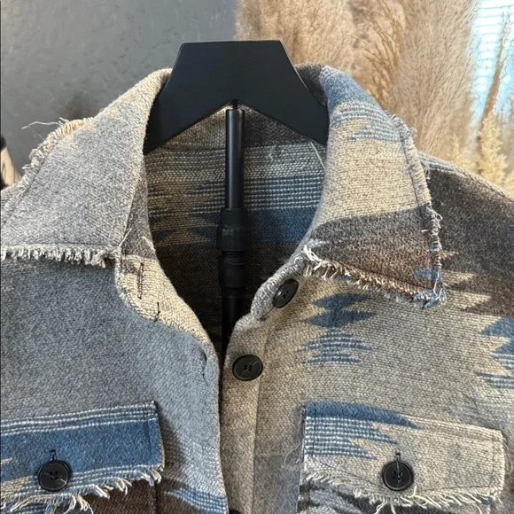 Aztec Patterned Button-Up Jacket - Picture 3 of 5